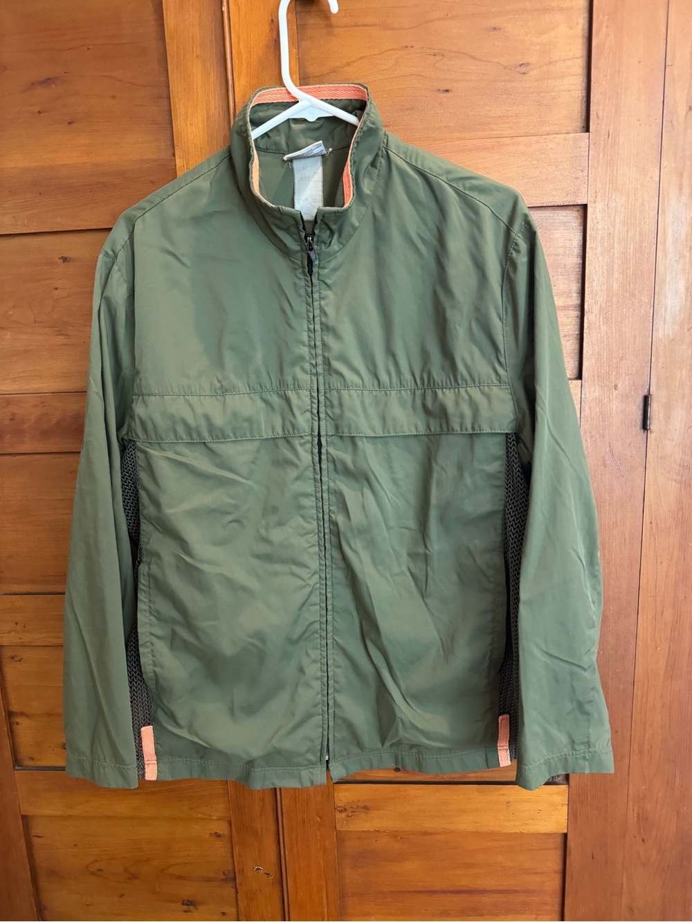 Vintage 90s Speedo Authentic Fitness Windbreaker Jacket - Olive Green/Orange, M